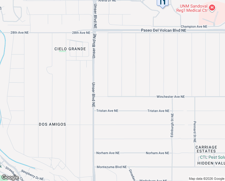 map of restaurants, bars, coffee shops, grocery stores, and more near 21 Street Street in Rio Rancho