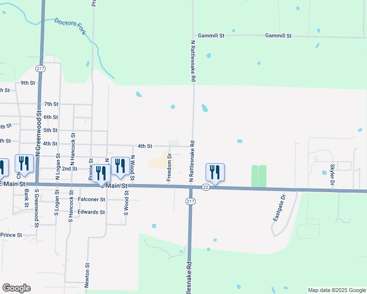 map of restaurants, bars, coffee shops, grocery stores, and more near 1623 North Rattlesnake Road in Charleston