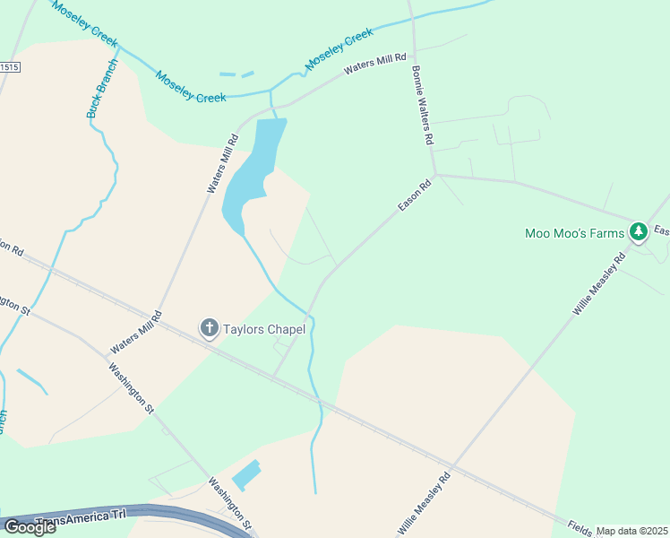 map of restaurants, bars, coffee shops, grocery stores, and more near 5131 Eason Road in La Grange