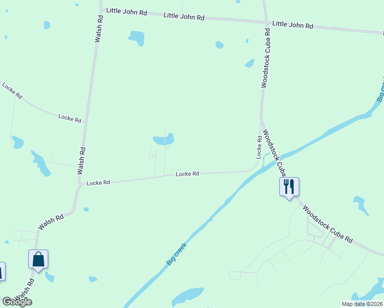 map of restaurants, bars, coffee shops, grocery stores, and more near 1940 Locke Road in Millington