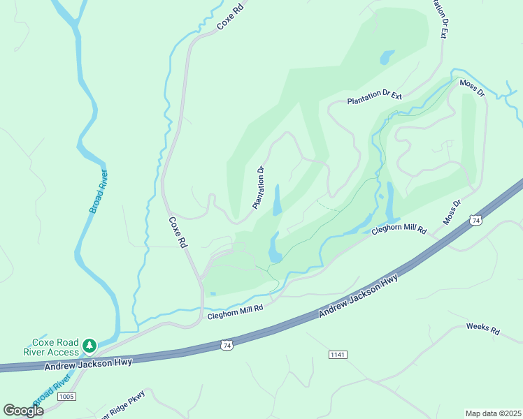 map of restaurants, bars, coffee shops, grocery stores, and more near 328 Plantation Drive in Rutherfordton