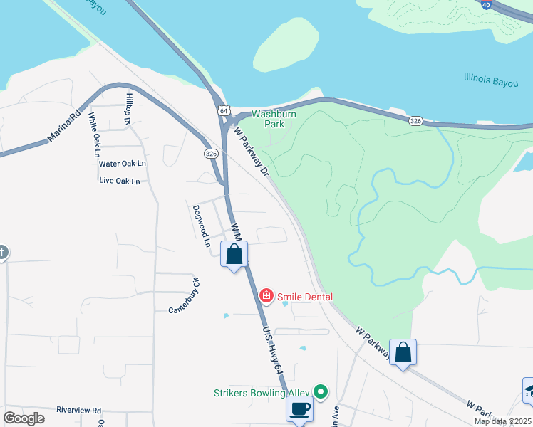 map of restaurants, bars, coffee shops, grocery stores, and more near 408 Austin Circle in Russellville