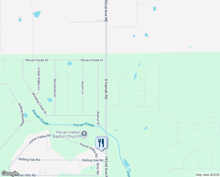 map of restaurants, bars, coffee shops, grocery stores, and more near 16920 South Harrah Road in Cleveland County