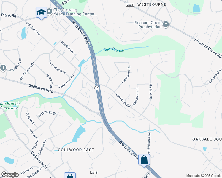 map of restaurants, bars, coffee shops, grocery stores, and more near 7508 Plank Road in Charlotte