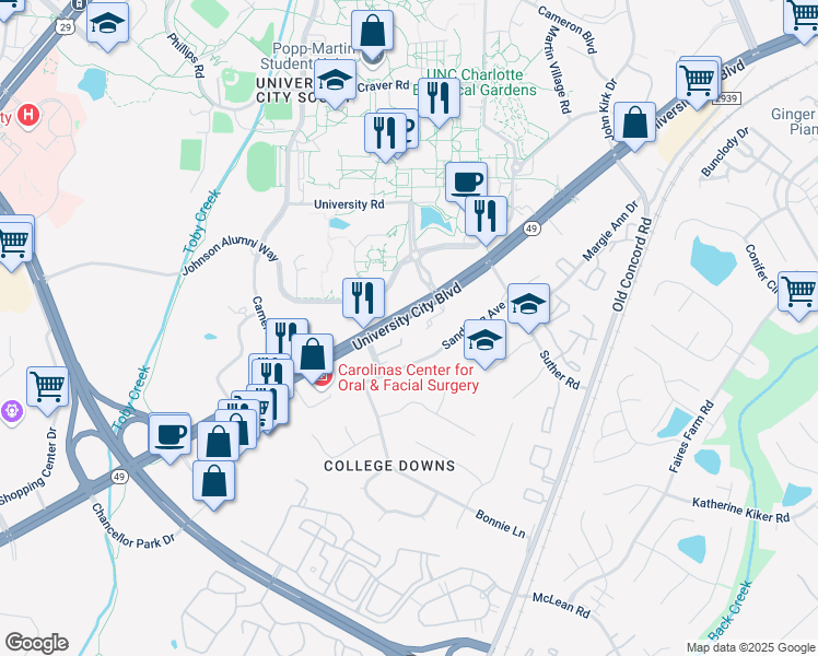 map of restaurants, bars, coffee shops, grocery stores, and more near in 