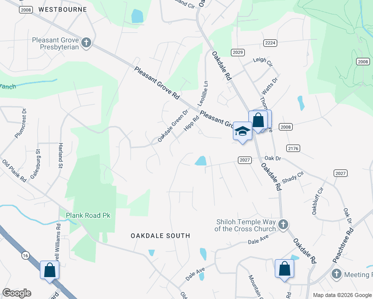 map of restaurants, bars, coffee shops, grocery stores, and more near 6128 Foster Brook Dr in Charlotte