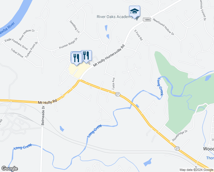 map of restaurants, bars, coffee shops, grocery stores, and more near in Charlotte