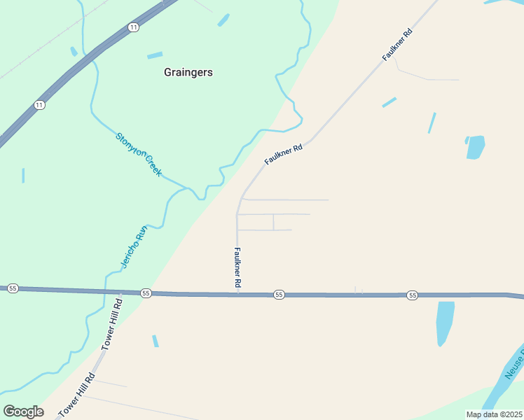map of restaurants, bars, coffee shops, grocery stores, and more near 1546 Bonnie Lane in Kinston
