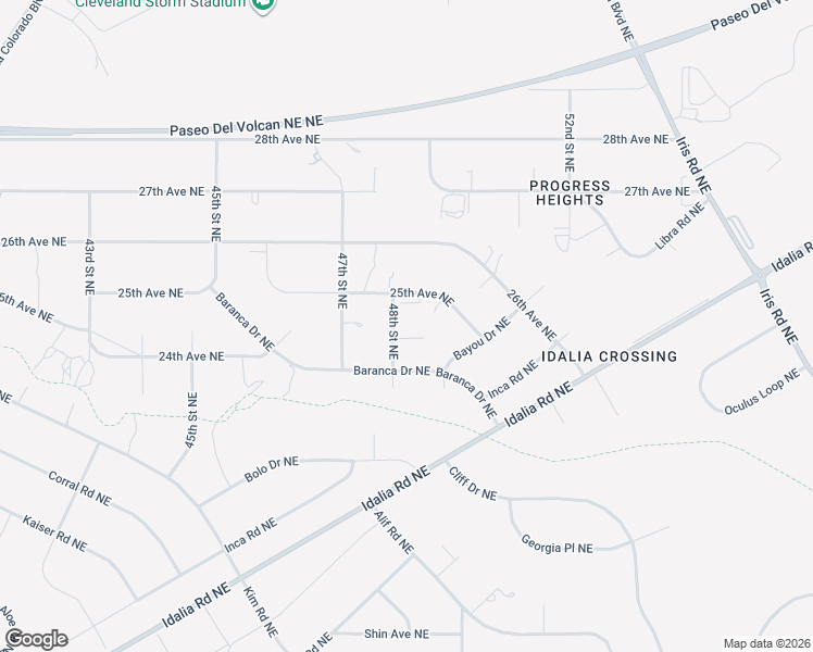 map of restaurants, bars, coffee shops, grocery stores, and more near 2532 48th Street Northeast in Rio Rancho