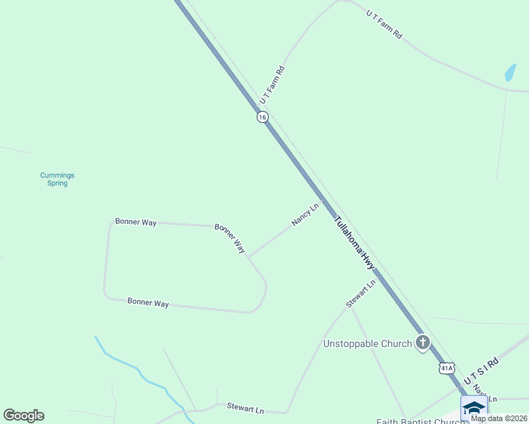 map of restaurants, bars, coffee shops, grocery stores, and more near 188 Nancy Lane in Estill Springs