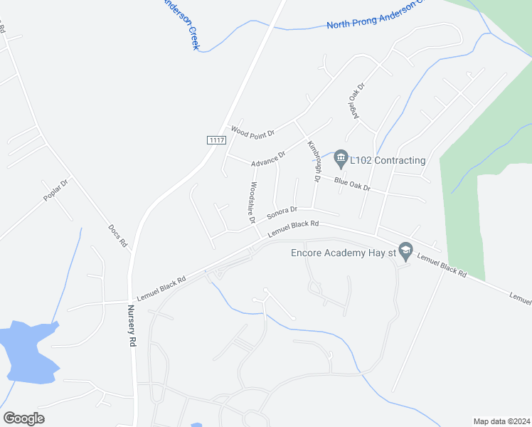 map of restaurants, bars, coffee shops, grocery stores, and more near 41 Sonora Drive in Lillington