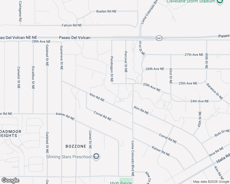 map of restaurants, bars, coffee shops, grocery stores, and more near 2602 Pluma Court Northeast in Rio Rancho