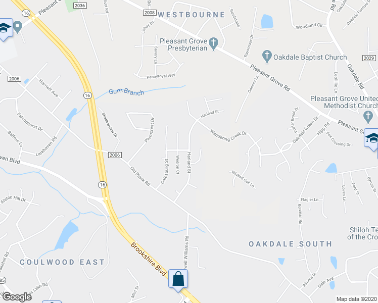 map of restaurants, bars, coffee shops, grocery stores, and more near 1521 Harland Street in Charlotte