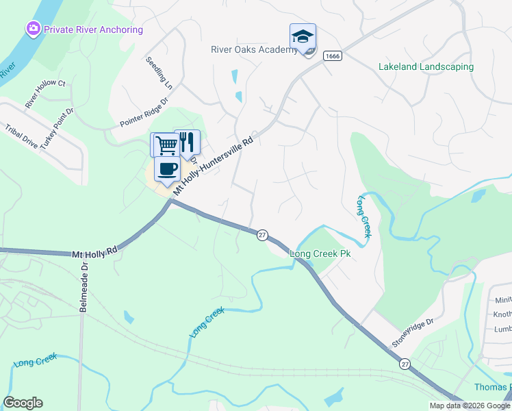 map of restaurants, bars, coffee shops, grocery stores, and more near in Charlotte