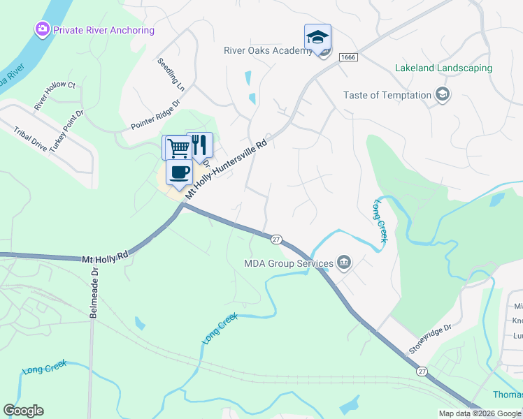 map of restaurants, bars, coffee shops, grocery stores, and more near in Charlotte