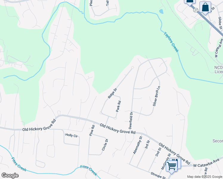 map of restaurants, bars, coffee shops, grocery stores, and more near 319 Ridge Drive in Mount Holly