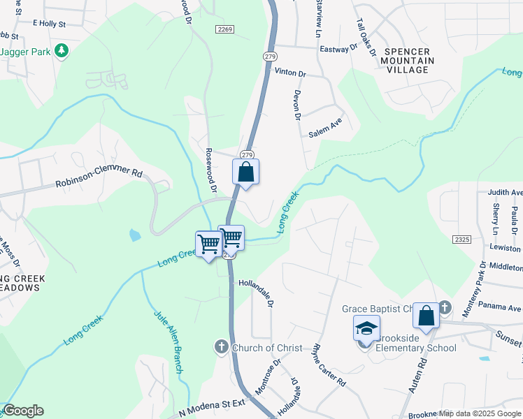 map of restaurants, bars, coffee shops, grocery stores, and more near 1606 Lower Dallas Highway in Dallas