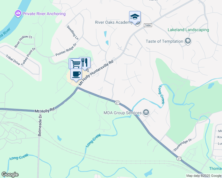 map of restaurants, bars, coffee shops, grocery stores, and more near 207 Latta Avenue in Charlotte