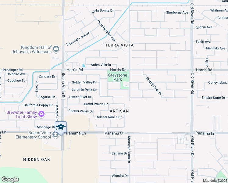 map of restaurants, bars, coffee shops, grocery stores, and more near 10615 Mount Pleasant Drive in Bakersfield