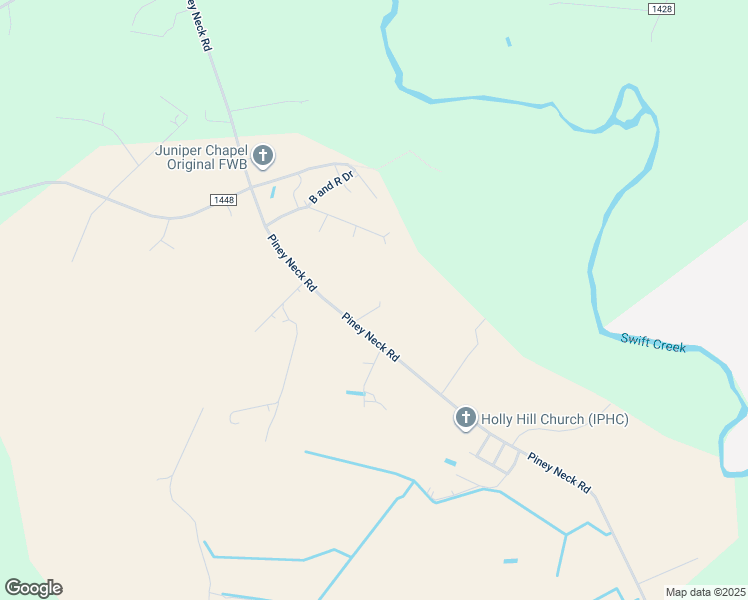map of restaurants, bars, coffee shops, grocery stores, and more near 875 Piney Neck Road in Vanceboro