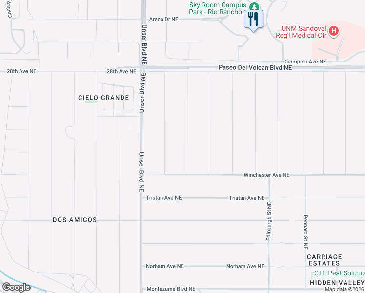 map of restaurants, bars, coffee shops, grocery stores, and more near 21 Street Street in Rio Rancho