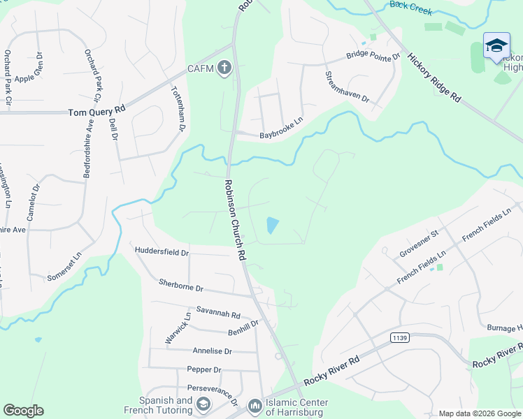 map of restaurants, bars, coffee shops, grocery stores, and more near 4765 Shire Court in Harrisburg