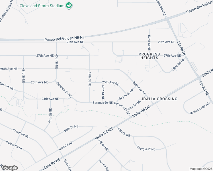 map of restaurants, bars, coffee shops, grocery stores, and more near 2532 48th Street Northeast in Rio Rancho