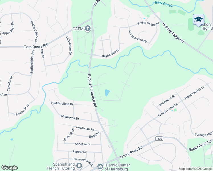 map of restaurants, bars, coffee shops, grocery stores, and more near 4765 Shire Court in Harrisburg