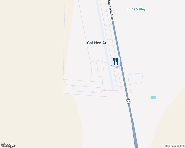 map of restaurants, bars, coffee shops, grocery stores, and more near 9668 Kinner Drive in Cal-Nev-Ari