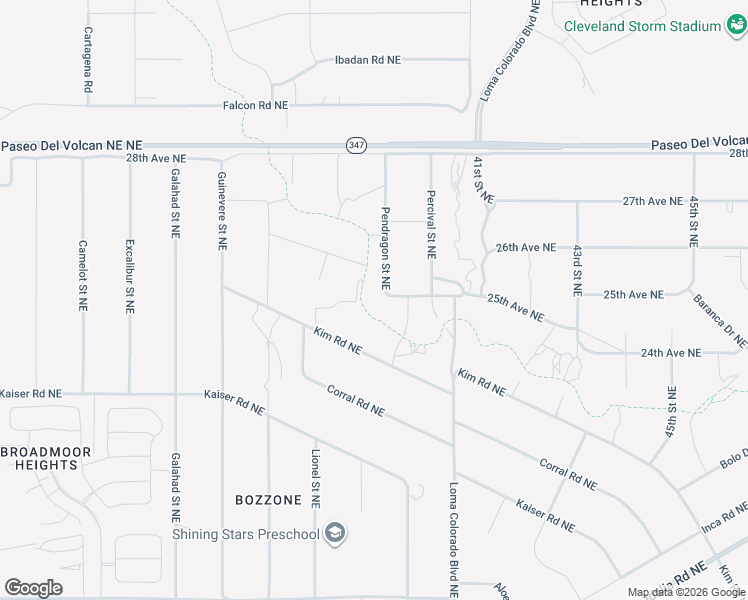 map of restaurants, bars, coffee shops, grocery stores, and more near 2611 Pendragon Street Northeast in Rio Rancho