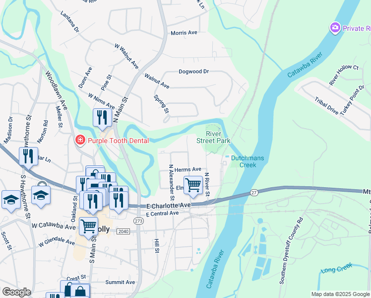 map of restaurants, bars, coffee shops, grocery stores, and more near 533 Dutch Avenue in Mount Holly
