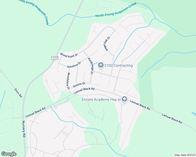 map of restaurants, bars, coffee shops, grocery stores, and more near 44 Orangewood Court in Lillington
