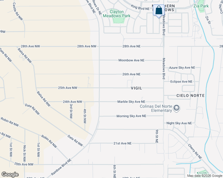 map of restaurants, bars, coffee shops, grocery stores, and more near 861 Nightglow Avenue Northeast in Rio Rancho