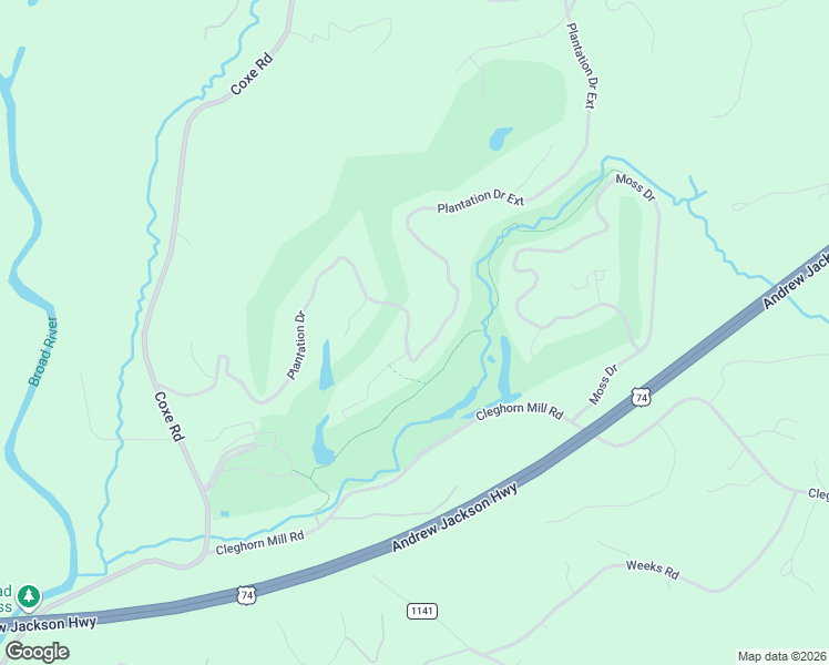 map of restaurants, bars, coffee shops, grocery stores, and more near 617 Plantation Drive in Rutherfordton