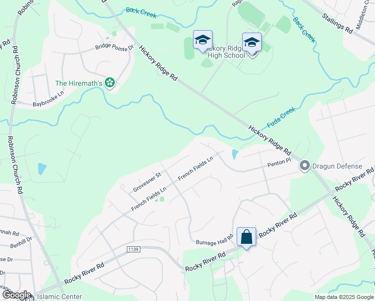 map of restaurants, bars, coffee shops, grocery stores, and more near 3810 Grovesner Street in Harrisburg