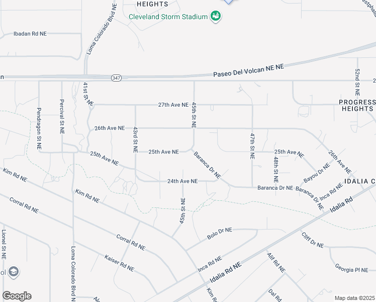 map of restaurants, bars, coffee shops, grocery stores, and more near 25th Avenue Northeast in Rio Rancho