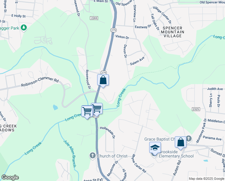 map of restaurants, bars, coffee shops, grocery stores, and more near 1606 Lower Dallas Highway in Dallas