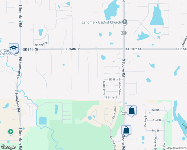 map of restaurants, bars, coffee shops, grocery stores, and more near 3708 Churchill Road in Oklahoma City