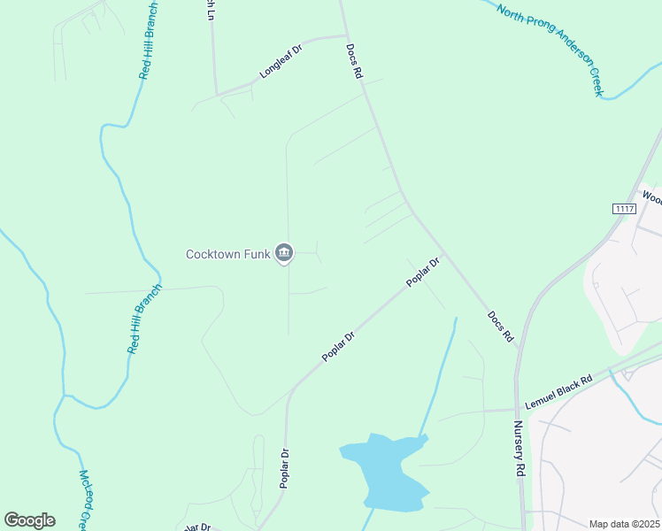 map of restaurants, bars, coffee shops, grocery stores, and more near 27 Belmont Court in Lillington