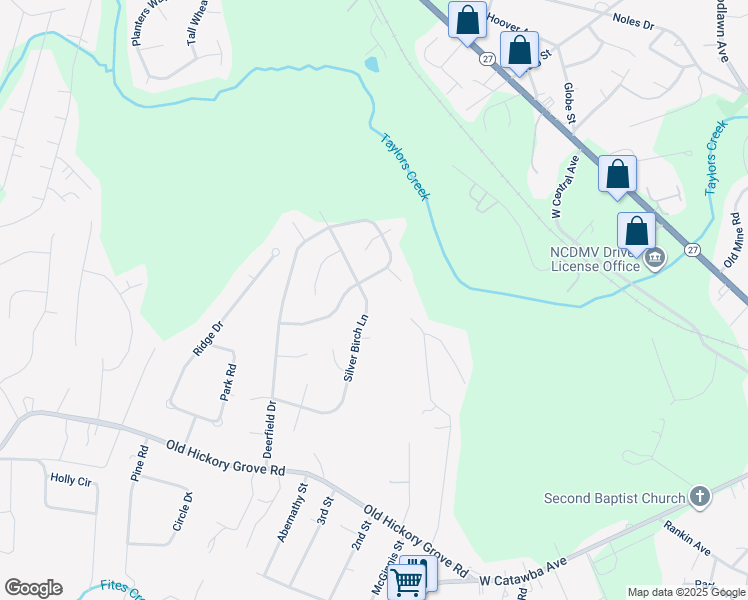map of restaurants, bars, coffee shops, grocery stores, and more near 184 Silver Birch Lane in Mount Holly