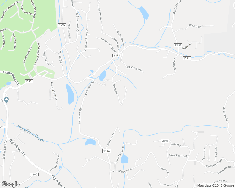 map of restaurants, bars, coffee shops, grocery stores, and more near 5500 Spring Road in Hendersonville