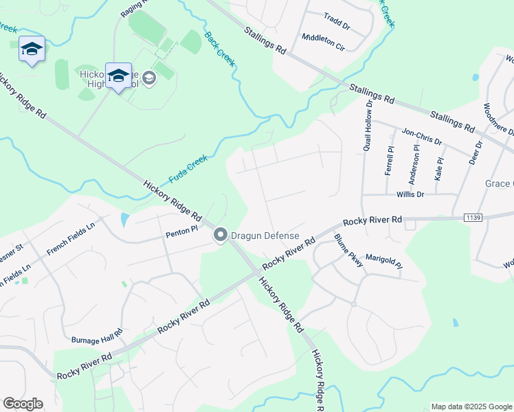 map of restaurants, bars, coffee shops, grocery stores, and more near 8408 Live Oak Road in Harrisburg