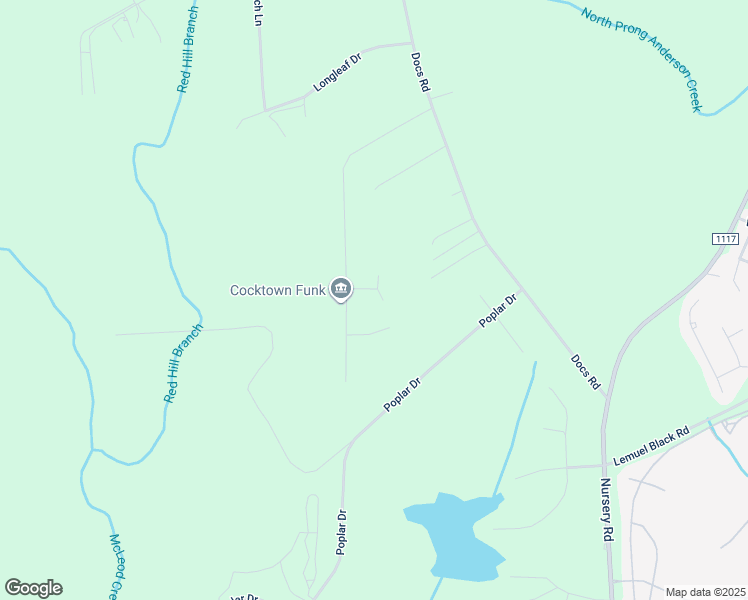 map of restaurants, bars, coffee shops, grocery stores, and more near 12 Belmont Court in Lillington