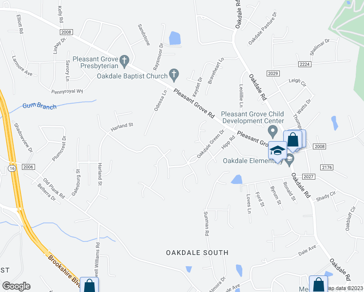 map of restaurants, bars, coffee shops, grocery stores, and more near 6343 Whispering Brook Court in Charlotte