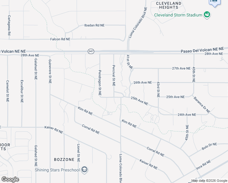 map of restaurants, bars, coffee shops, grocery stores, and more near Percival Street Northeast in Rio Rancho