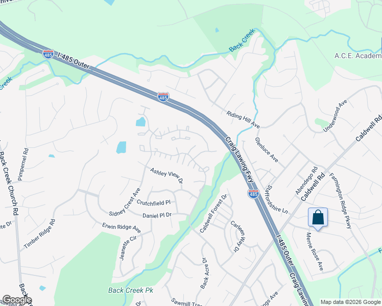 map of restaurants, bars, coffee shops, grocery stores, and more near 10946 Walking Path Lane in Charlotte