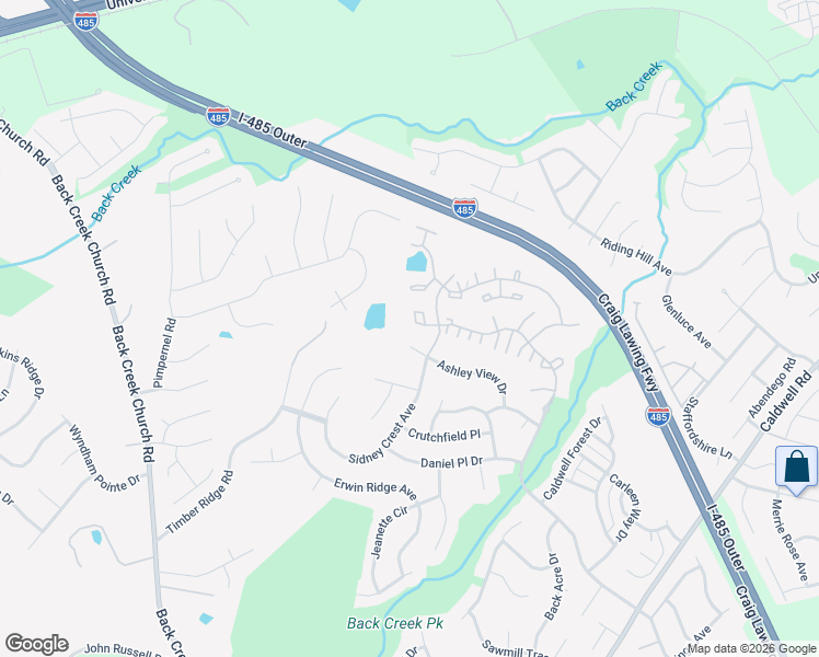 map of restaurants, bars, coffee shops, grocery stores, and more near 2944 Caldwell Ridge Parkway in Charlotte