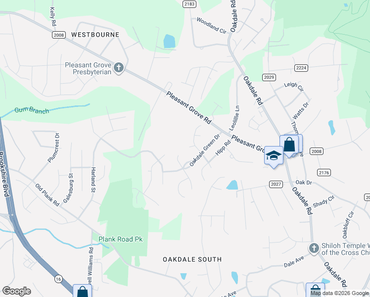 map of restaurants, bars, coffee shops, grocery stores, and more near 6343 Whispering Brook Court in Charlotte