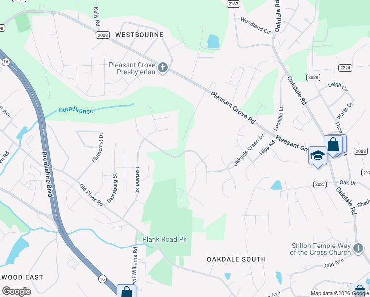 map of restaurants, bars, coffee shops, grocery stores, and more near 1800 Odessa Lane in Charlotte