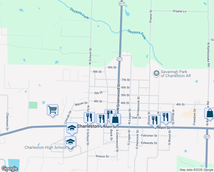 map of restaurants, bars, coffee shops, grocery stores, and more near 520 Church Street in Charleston